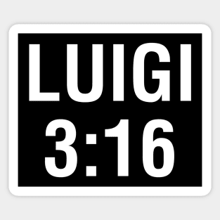LUIGI 3:16 Sticker